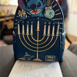 Loungefly Stitch Light Up Hanukkah Mini Backpack
